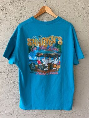 Sharky’s On The Pier Venice Florida Shark Graphic T-Shirt XL